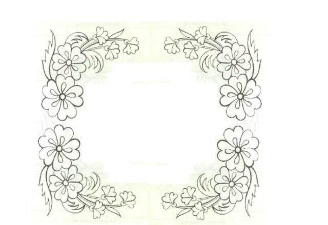 Squared center free embroidery design