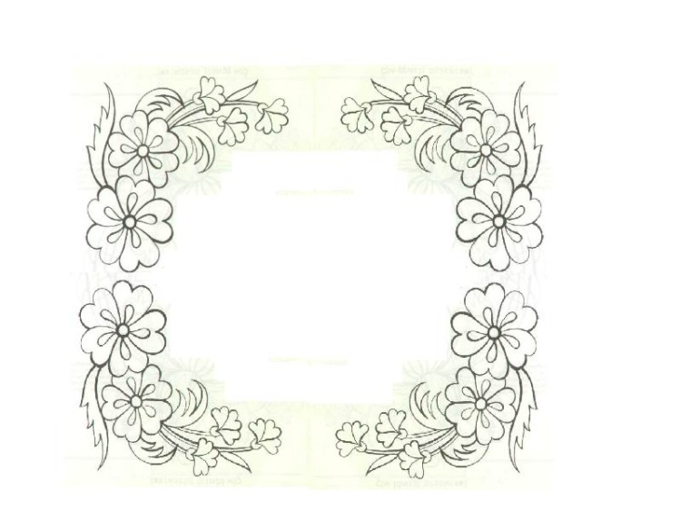 Squared center free embroidery design