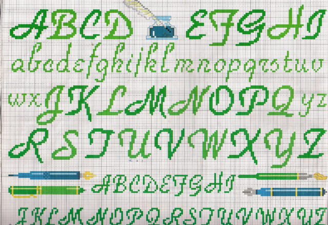 Stylized alphabet letters