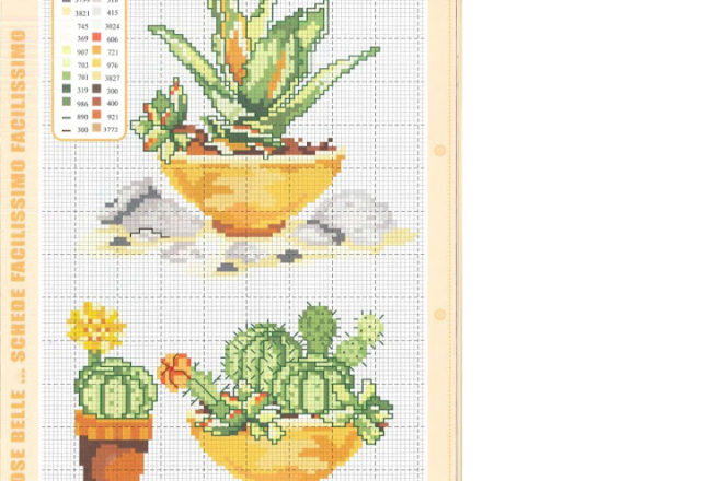 Succulents cross stitch pattern (2)