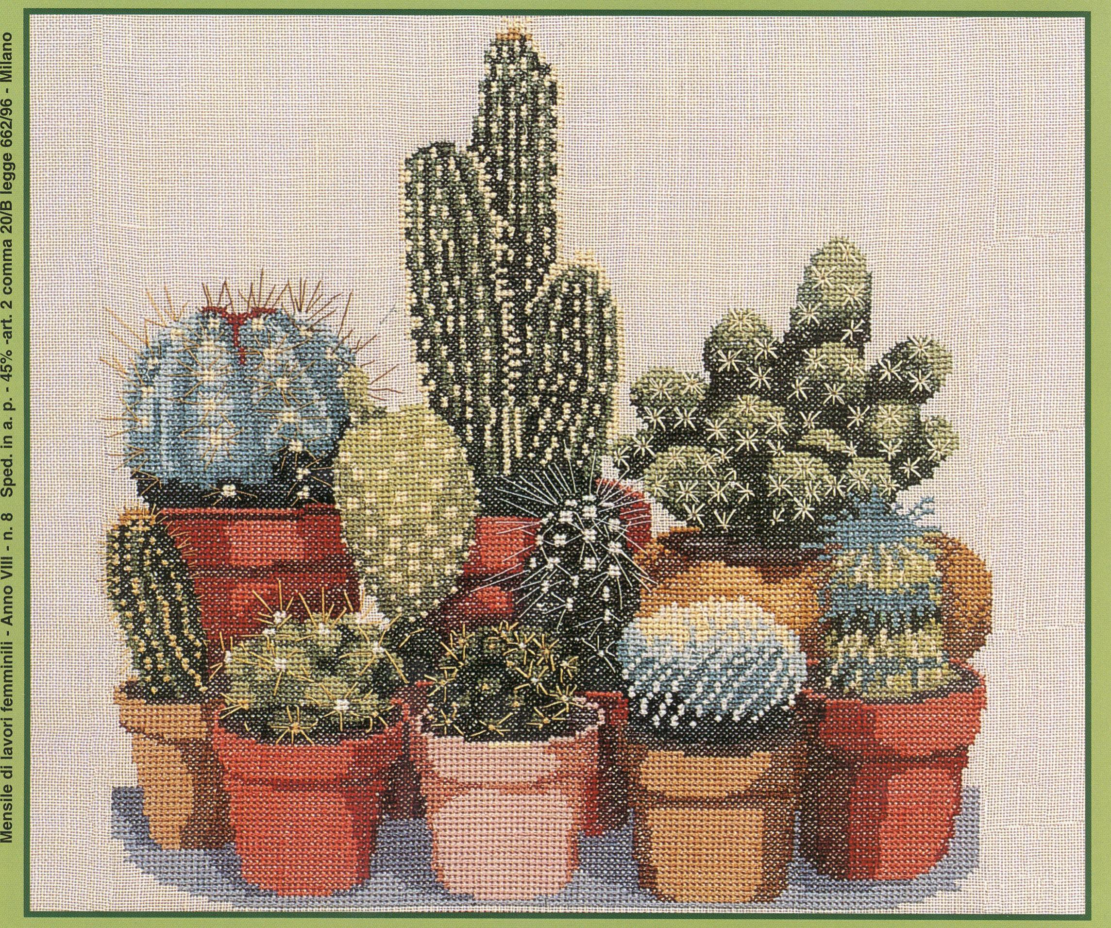 Succulents on the pots cross stitch pattern (1)