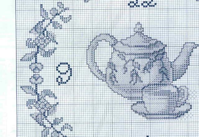 Sunflowers cross stitch clock (9)