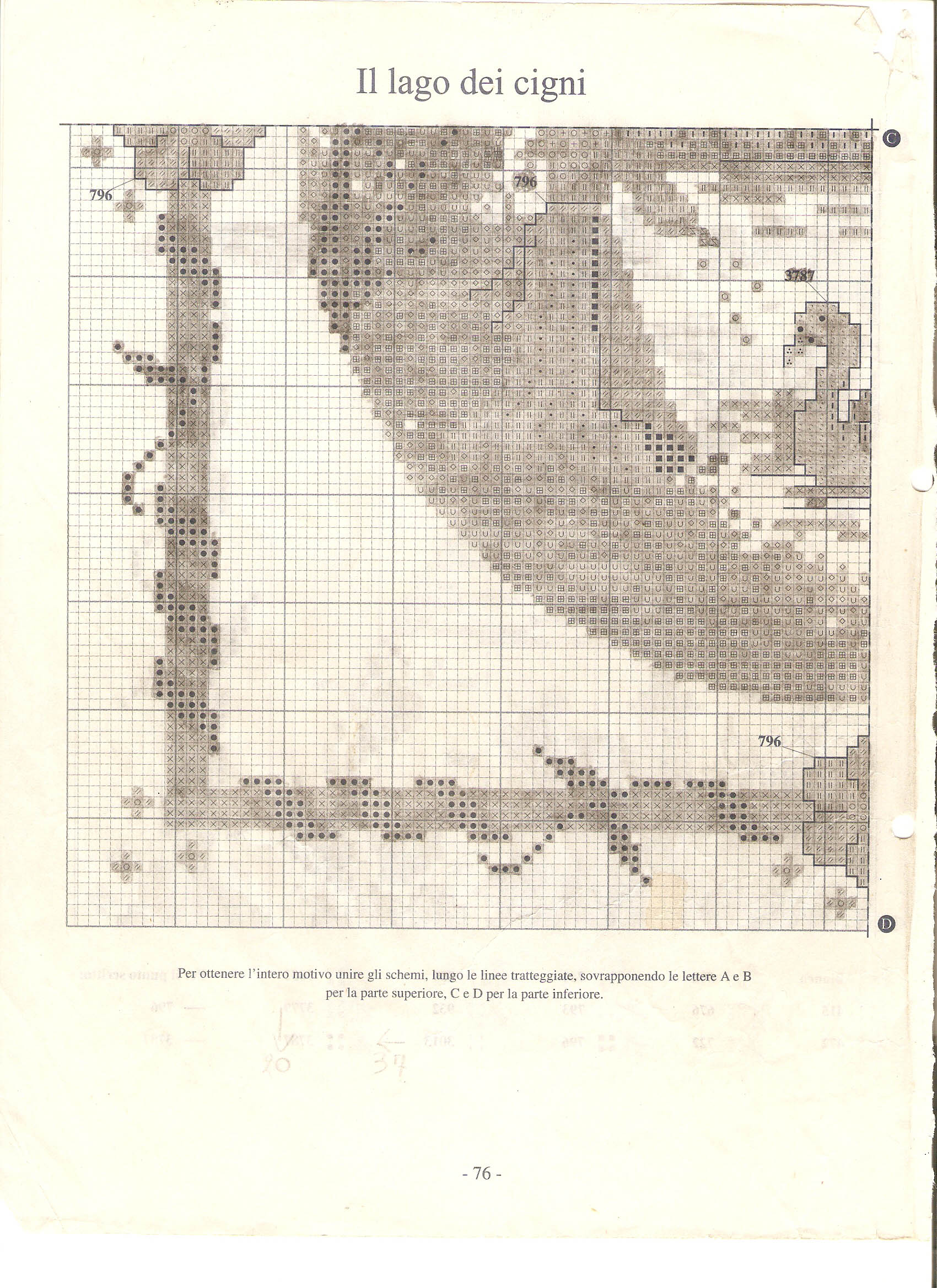 Swan lake free cross stitch pattern (4)