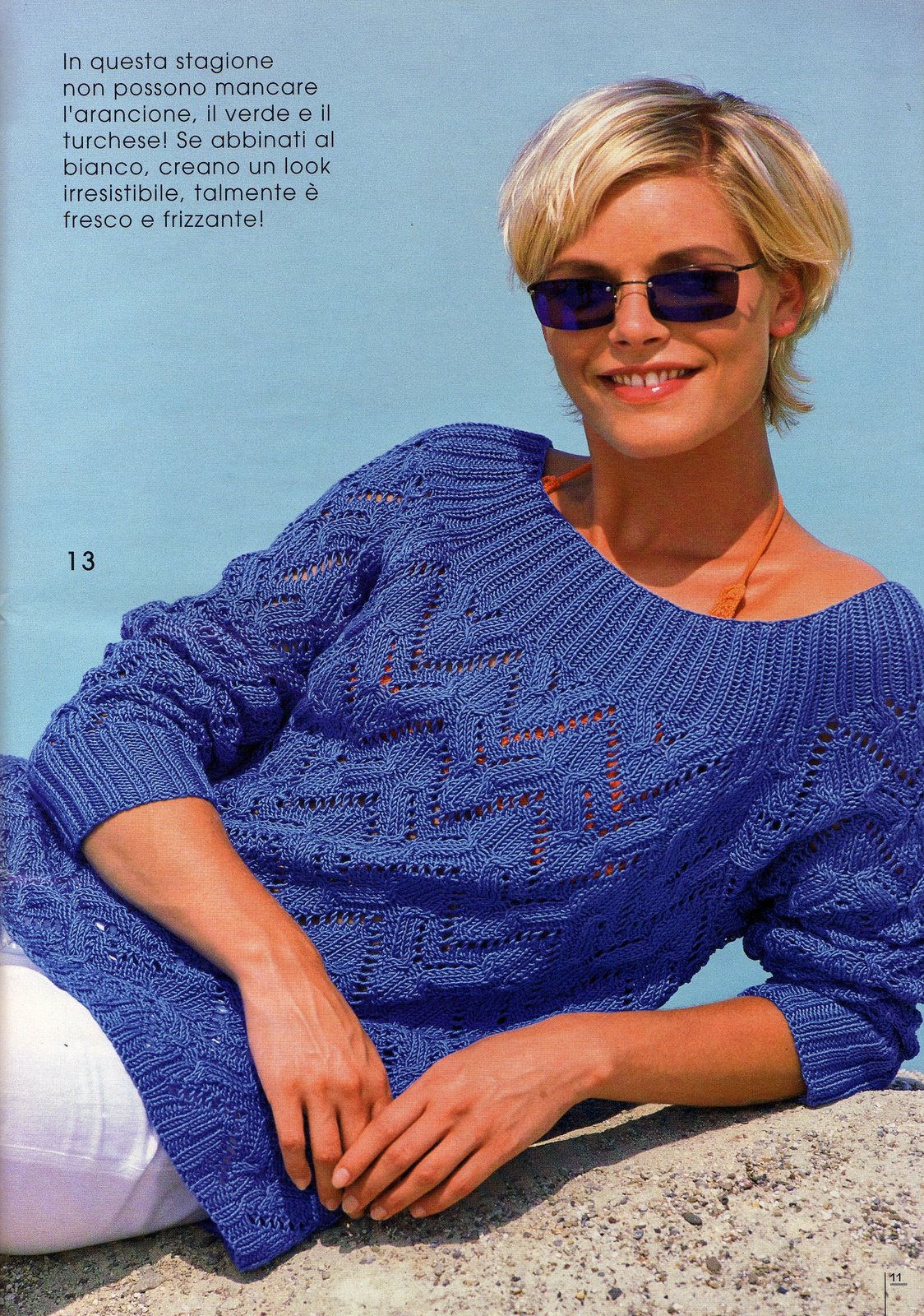 Sweater ajour point knitting pattern (1)