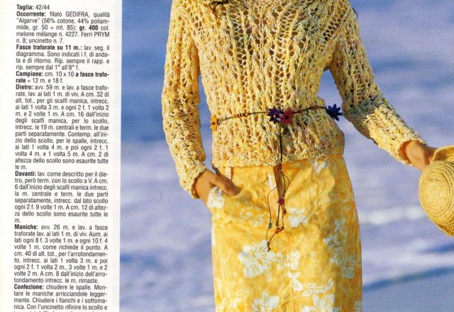 Sweater melange ajour point knitting pattern