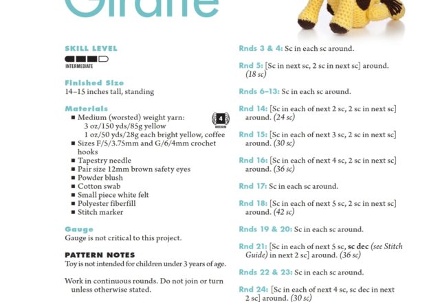 Sweet giraffe amigurumi pattern (1)