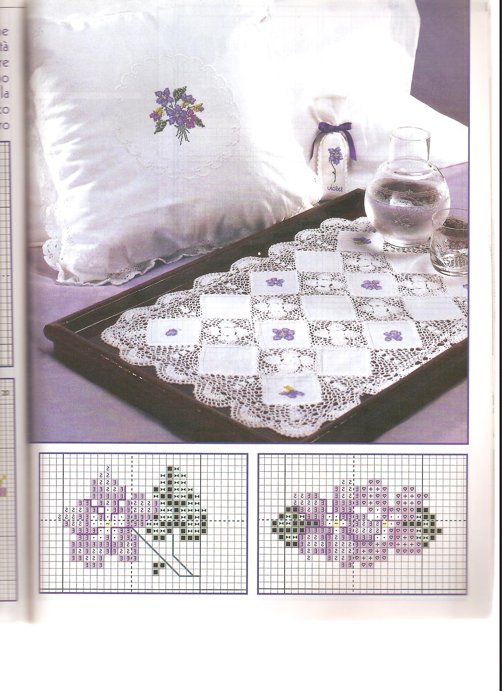 Sweet violets cross stitch pattern (2)
