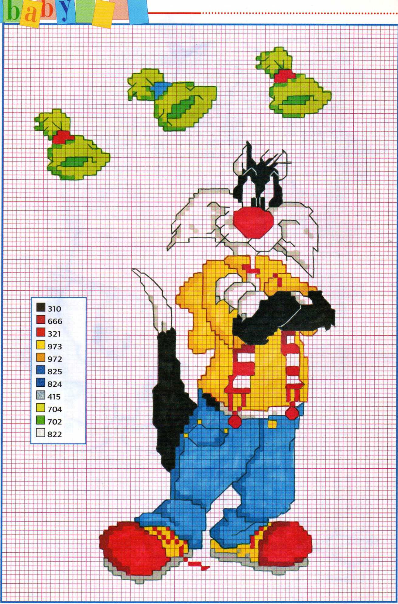 Sylvester the cat with casual clothes