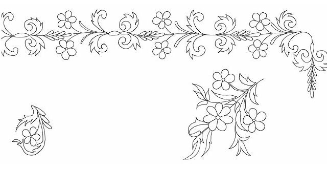 Table cloth and napkins free hand embroidery designs patterns