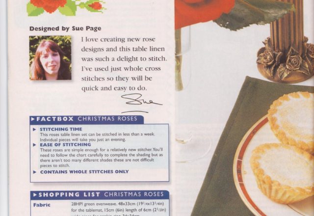 Table set with red roses cross stitch (1)