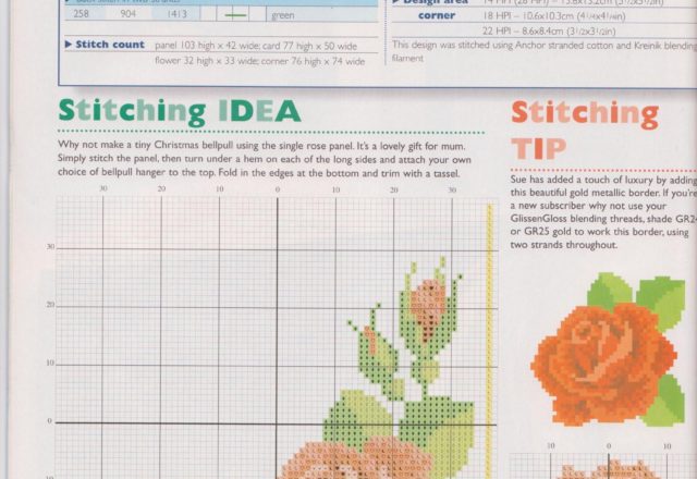 Table set with red roses cross stitch (3)