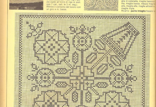 Tablecloth filet knitting pattern