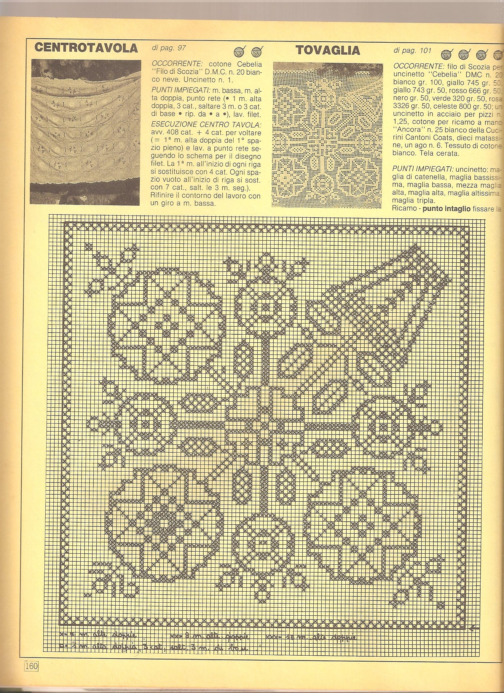 Tablecloth filet knitting pattern