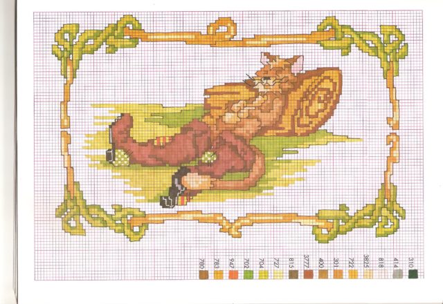 Tale Fable Puss in Boots cross stitch patterns (4)