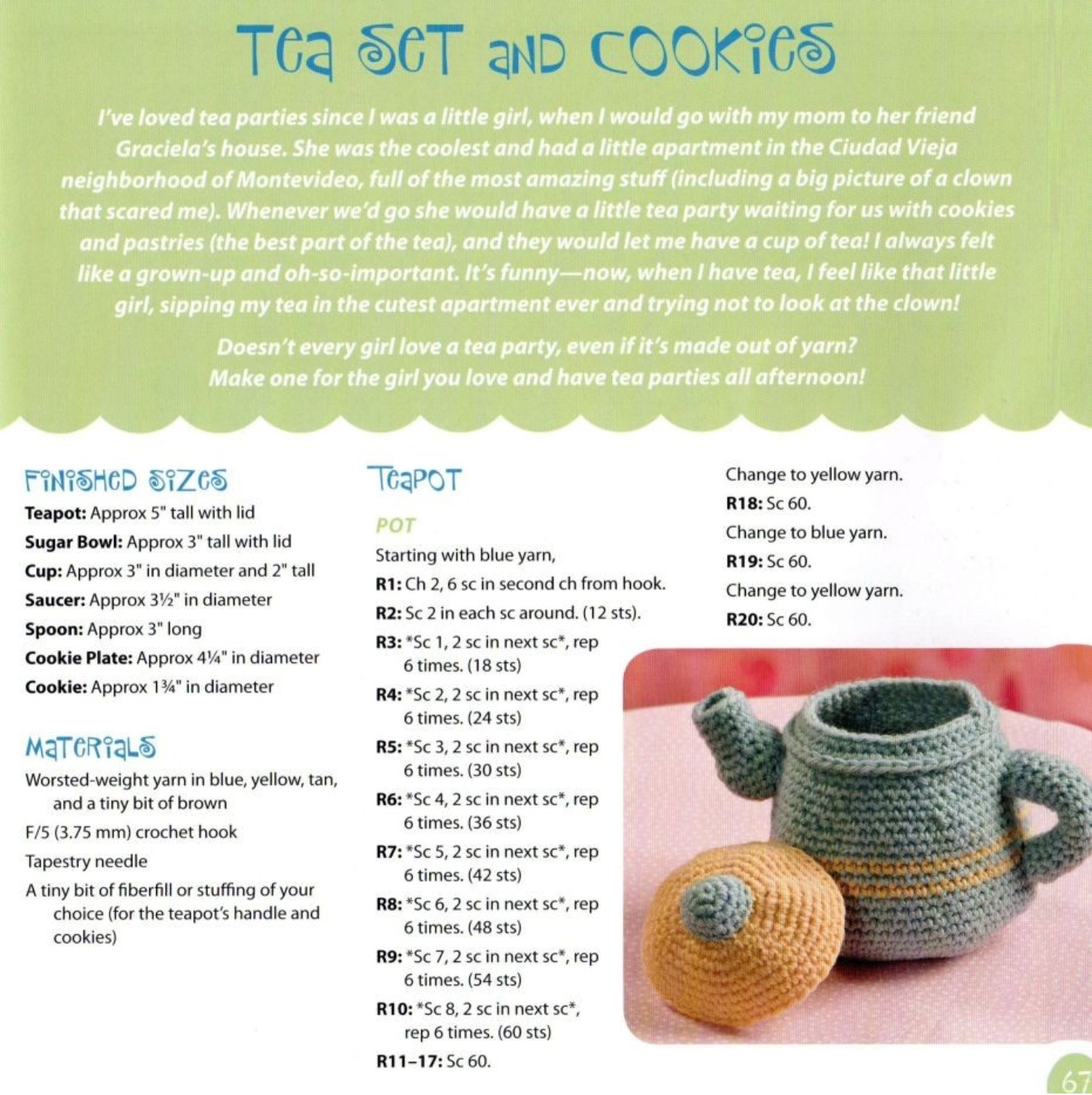 Tea with biscuits amigurumi pattern (1)