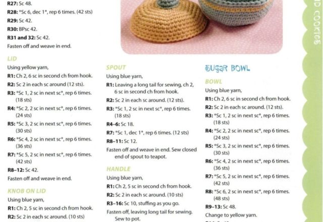 Tea with biscuits amigurumi pattern (3)