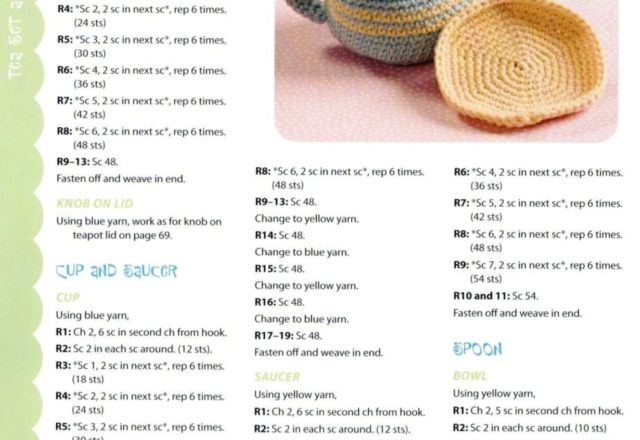 Tea with biscuits amigurumi pattern (4)