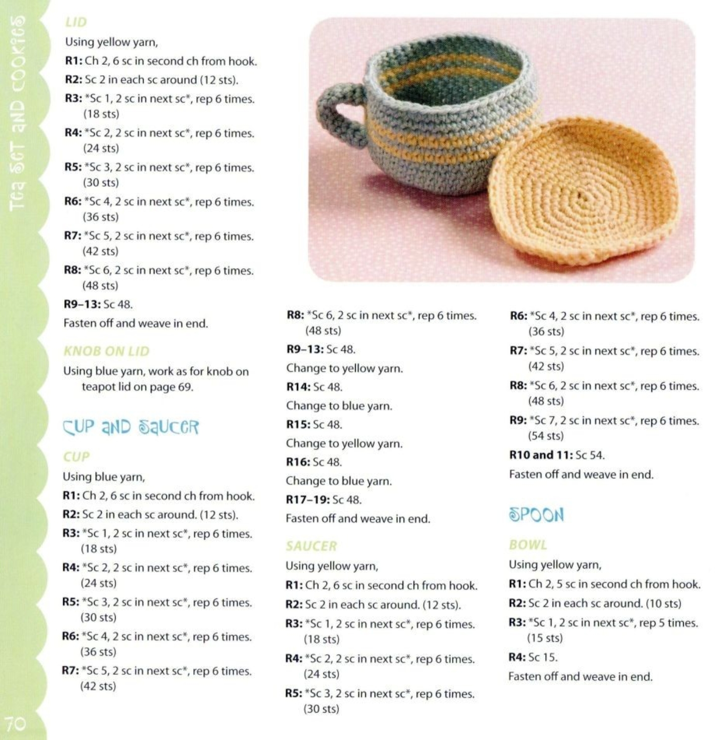 Tea with biscuits amigurumi pattern (4)