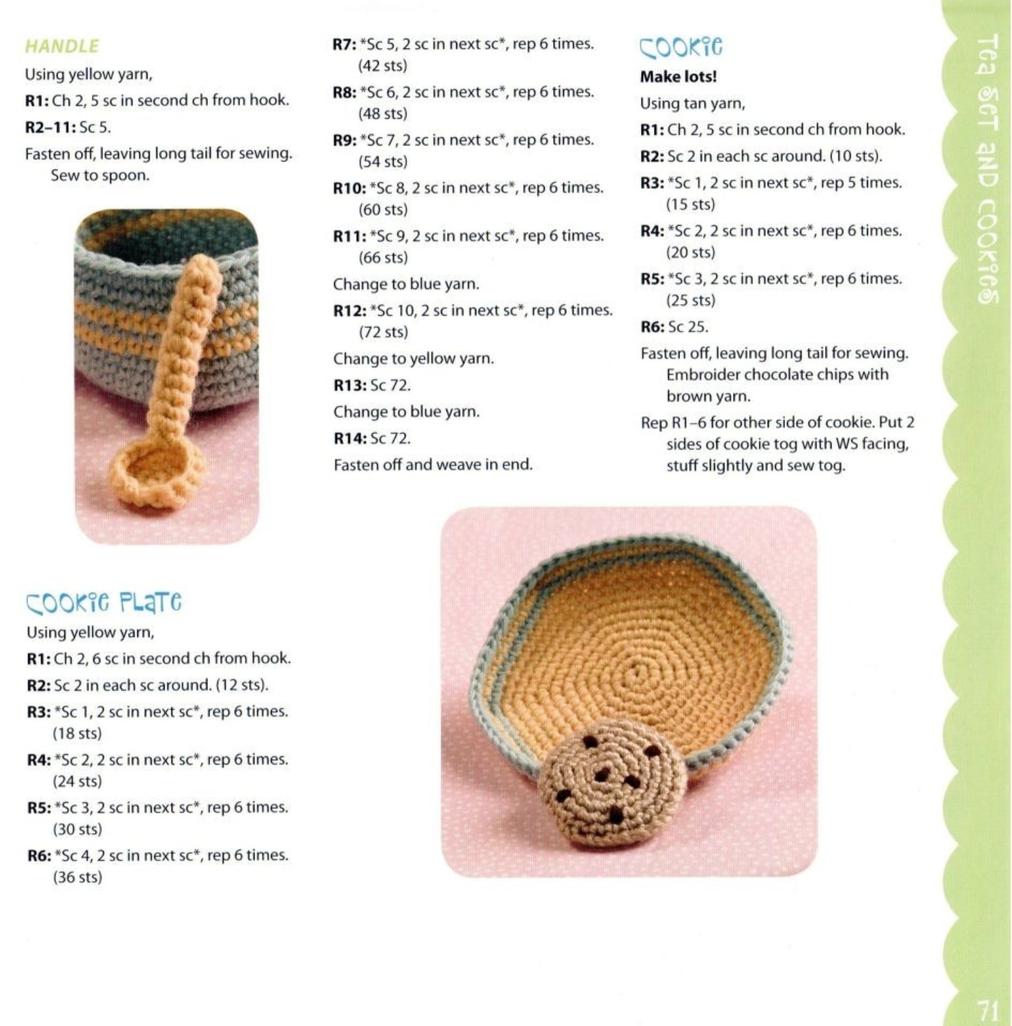 Tea with biscuits amigurumi pattern (5)