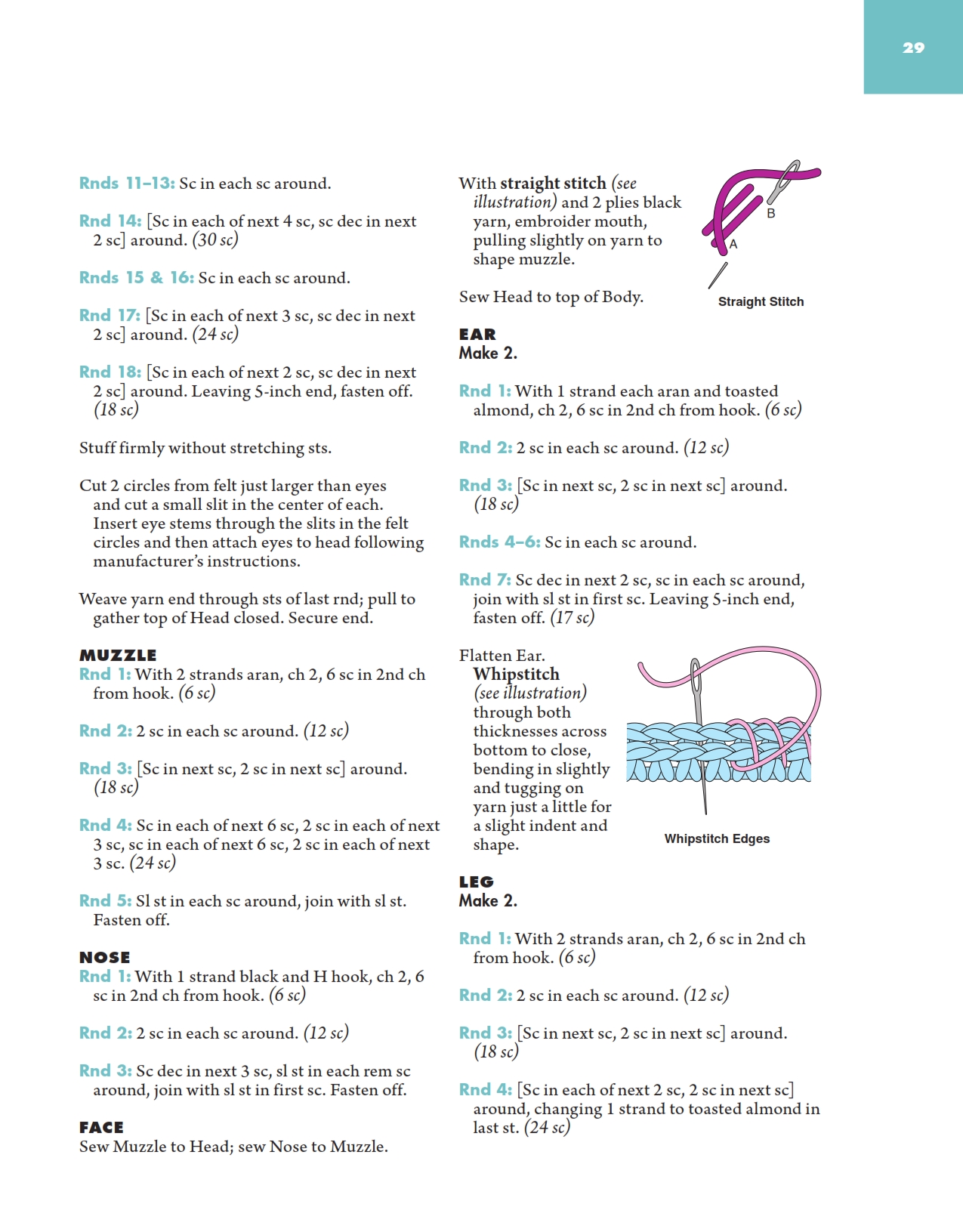 Teddy Bear with bow amigurumi pattern (3)