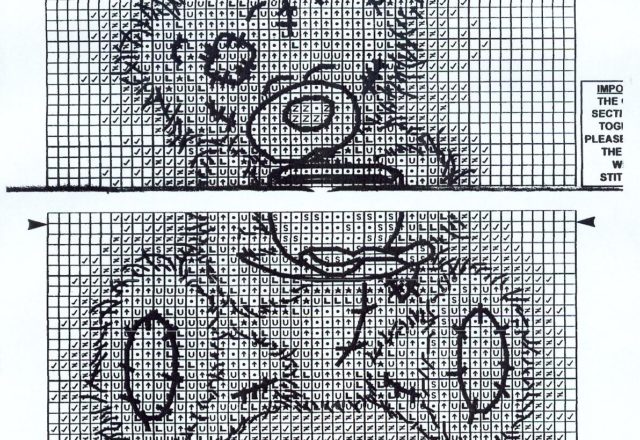 Teddy bear stuffed toy free cross stitch pattern (2)