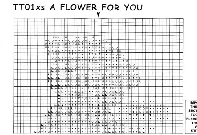 Teddy bear with daisy flower free cross stitch patterns (2)