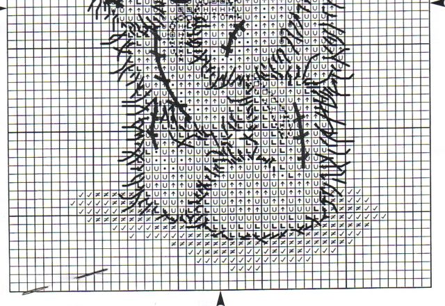 Teddy bear with red rose cross stitch pattern (4)