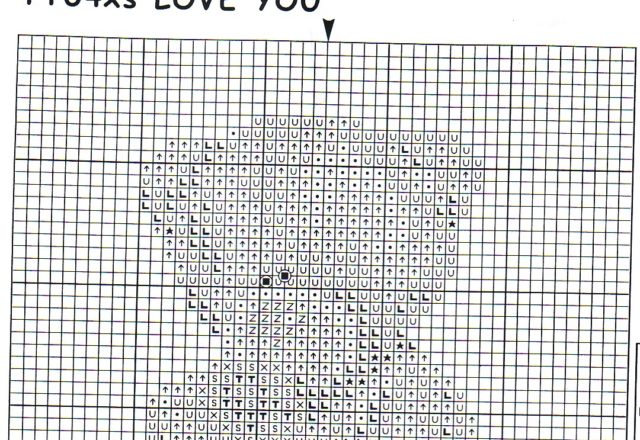 Teddy bear with red rose cross stitch pattern (5)