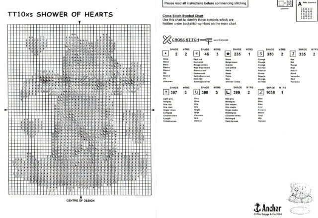 Teddy bear with small hearts free cross stitch pattern (3)