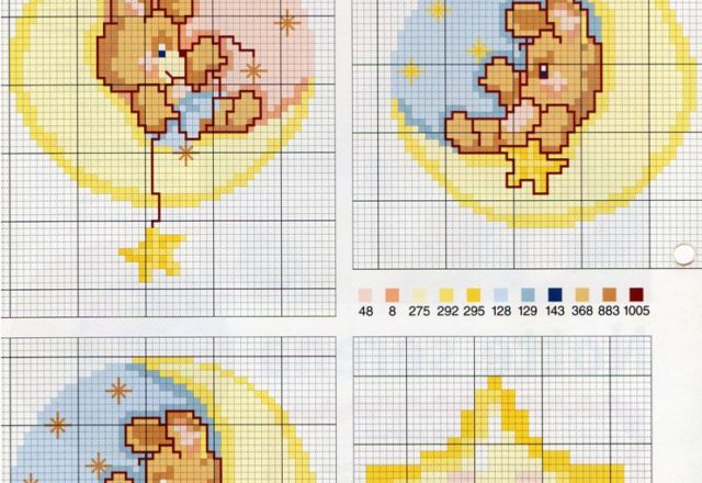 Teddy bears and bunnies on the moon