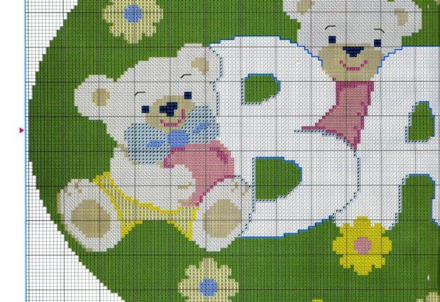 Teddy bears small flowers lawn (1)