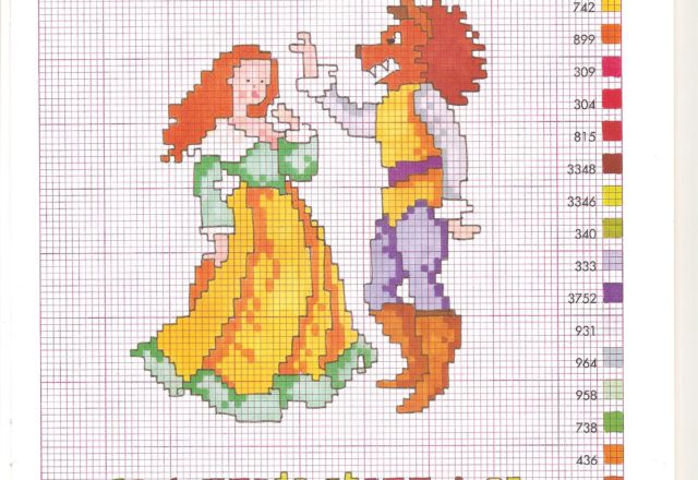 The Beauty and The Beast cross stitch pattern