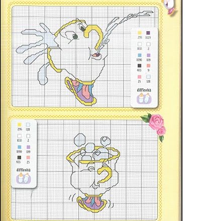 The Beauty and The Beast cross stitch patterns (3)