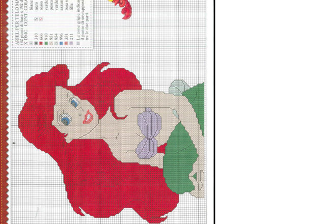The Little Mermaid beautiful cross stitch pattern (1)