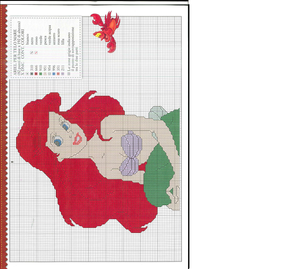 The Little Mermaid beautiful cross stitch pattern (1)