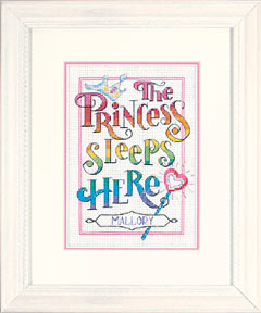 The Princess sleeps here free birth records cross stitch patterns (1)
