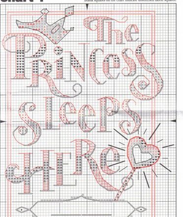 The Princess sleeps here free birth records cross stitch patterns (2)