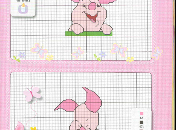 The nice Winnie The Pooh characters cross stitch patterns (1)