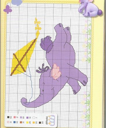 The nice Winnie The Pooh characters cross stitch patterns (4)