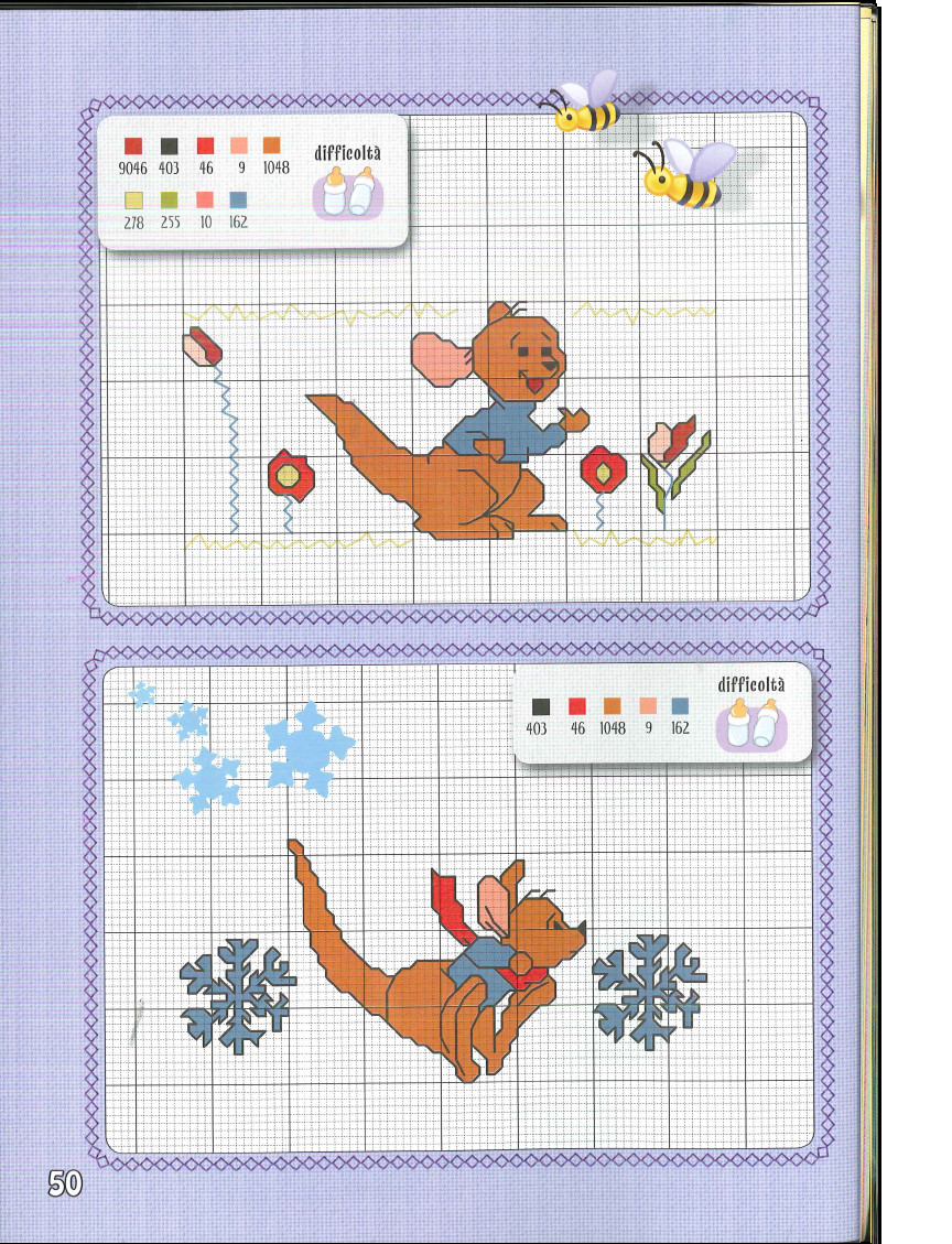 The nice Winnie The Pooh characters cross stitch patterns (5)