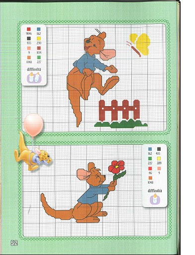 The nice Winnie The Pooh characters cross stitch patterns (7)