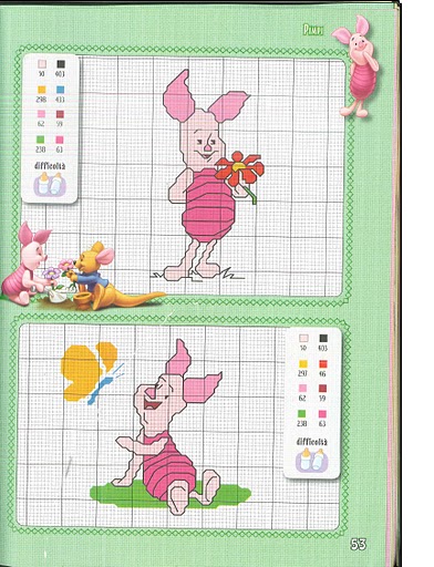 The nice Winnie The Pooh characters cross stitch patterns (8)