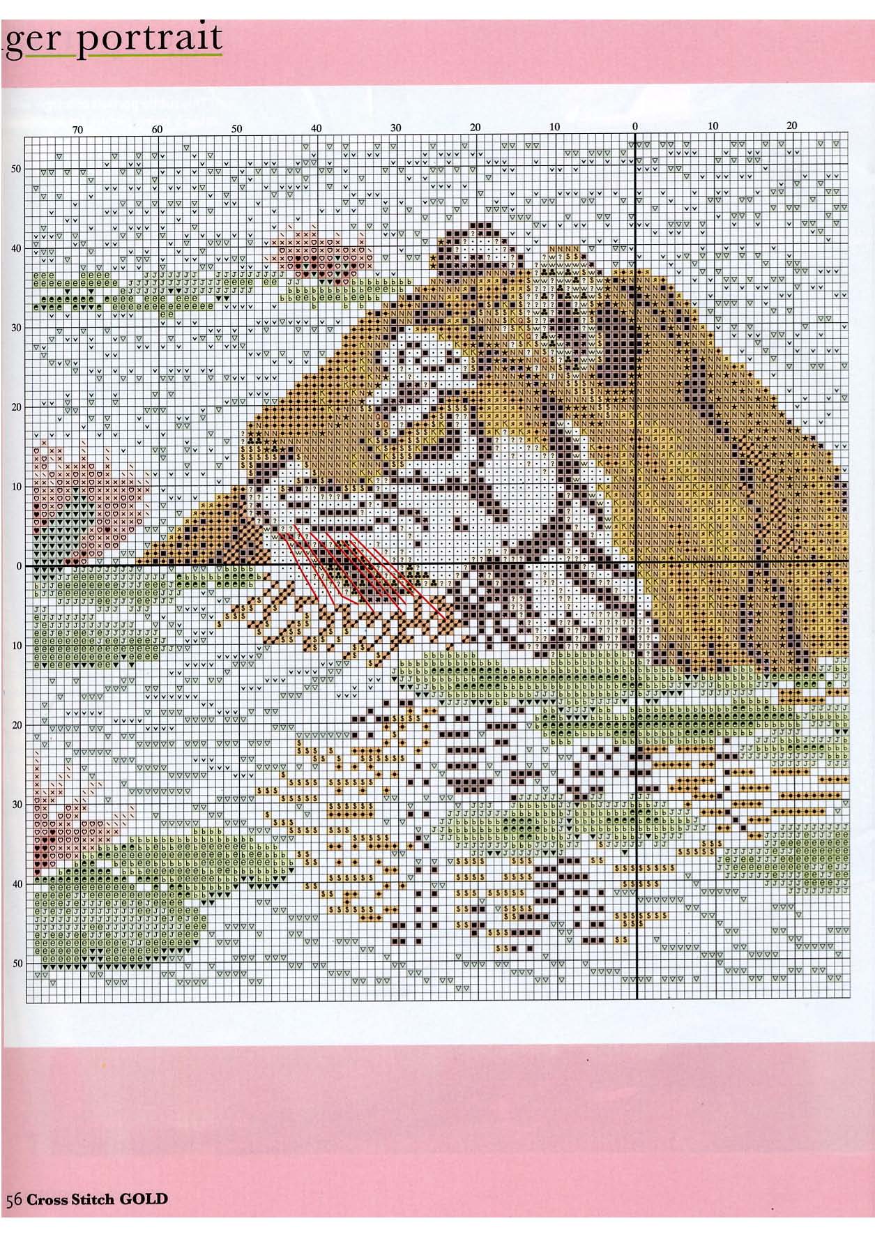 Tiger on the lake cross stitch pattern (3)