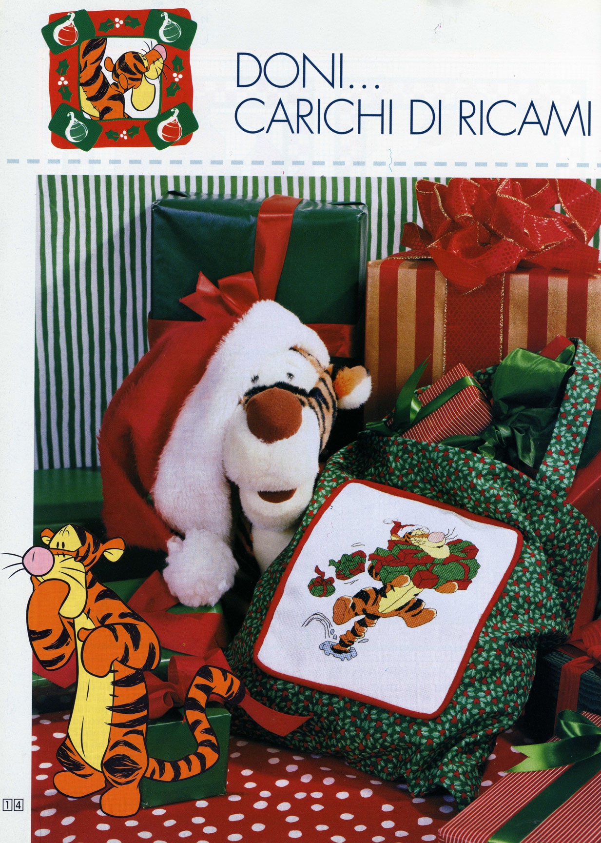 Tigger Christmas gifts pattern cross stitch disney (1)