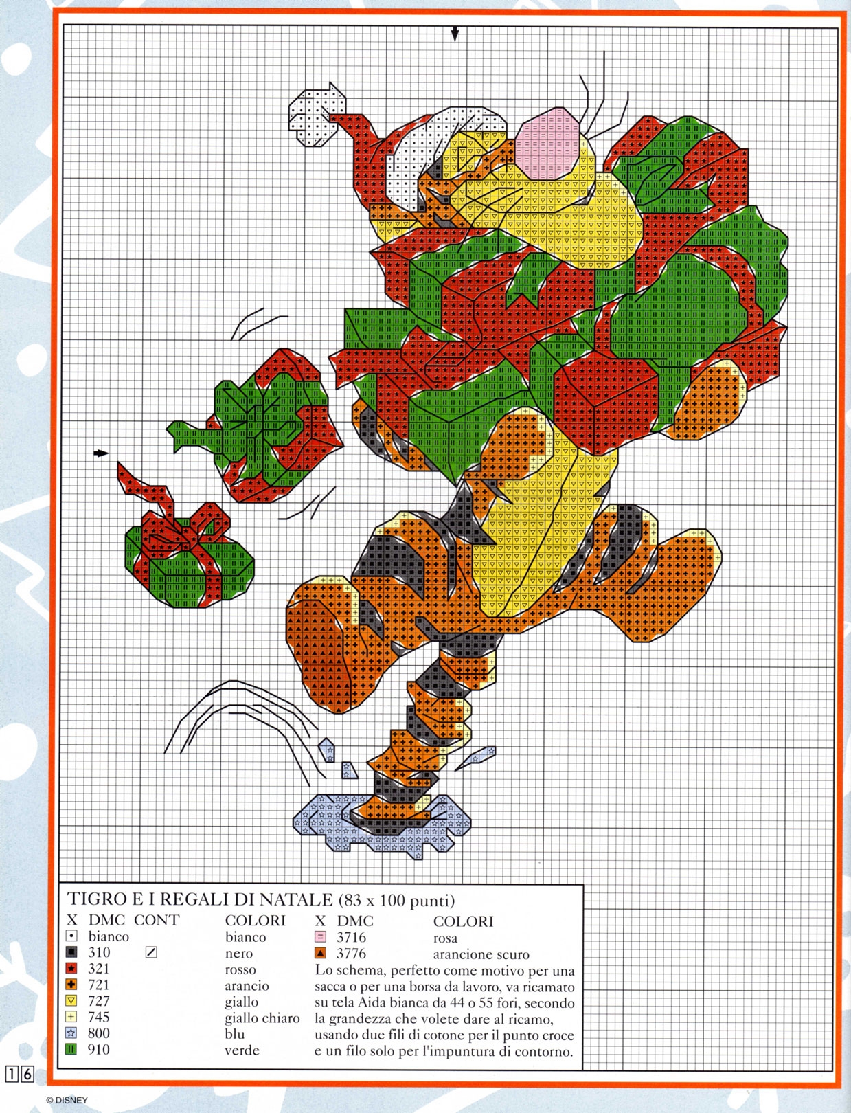 Tigger Christmas gifts pattern cross stitch disney (2)