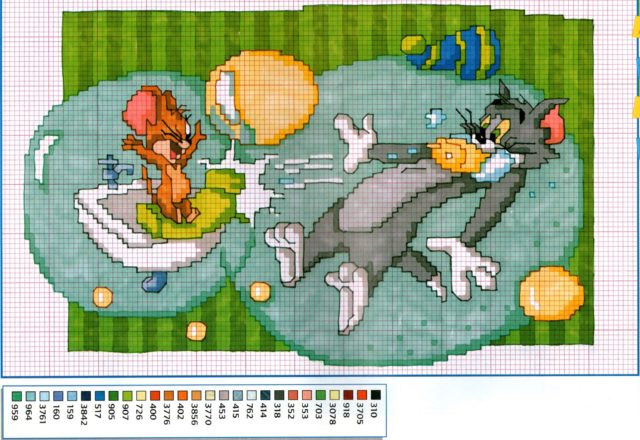 Tom and Jerry playing with water