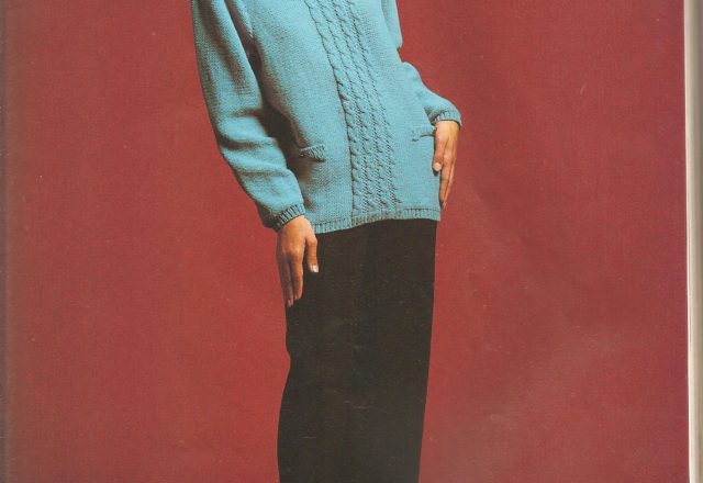 Turquoise pull knitting pattern (1)