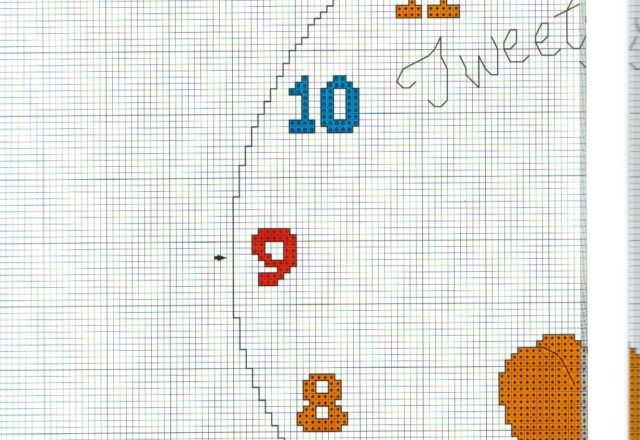 Tweety clock cross stitch (2)