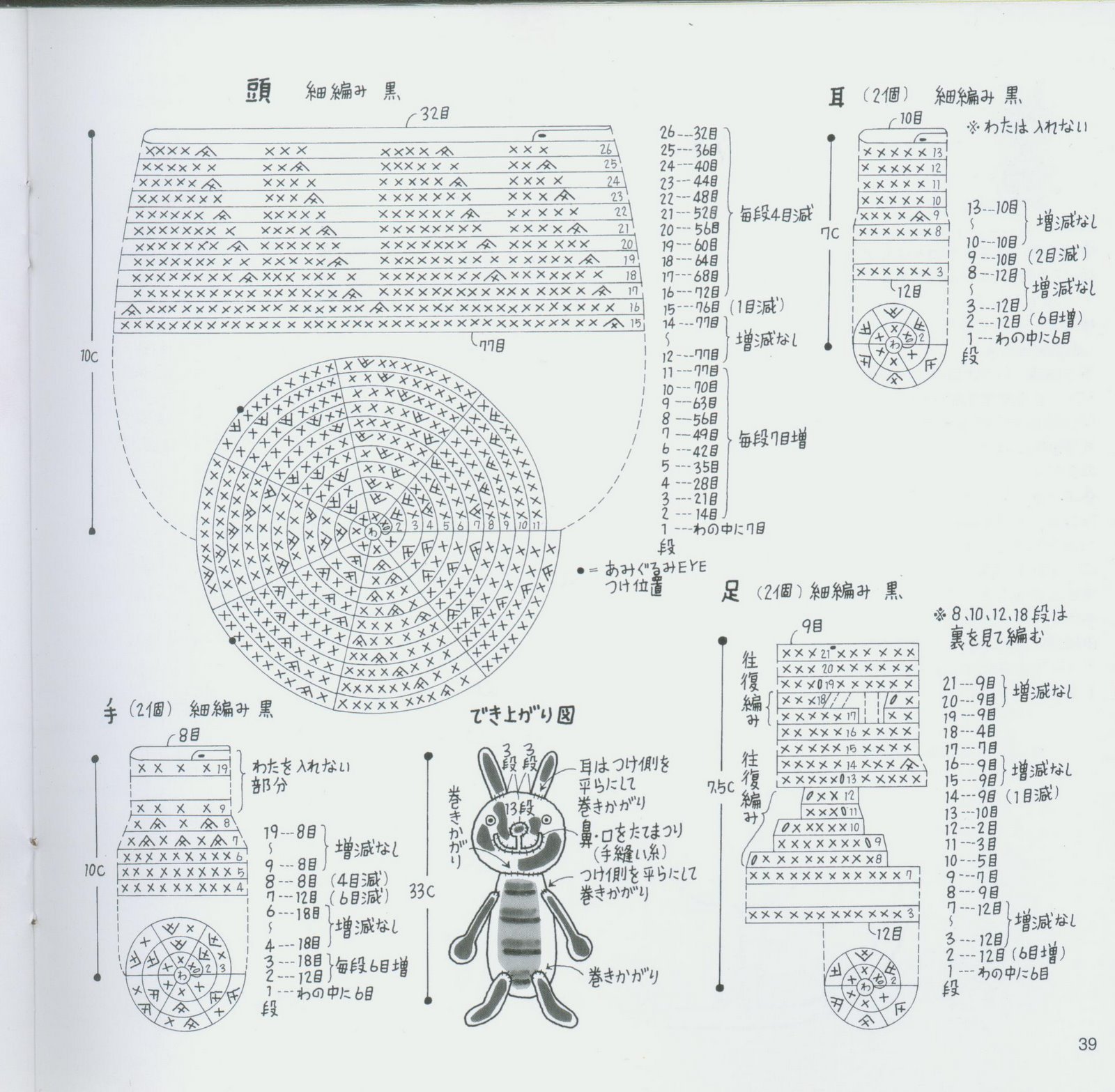 Twin rabbit amigurumi pattern (5)