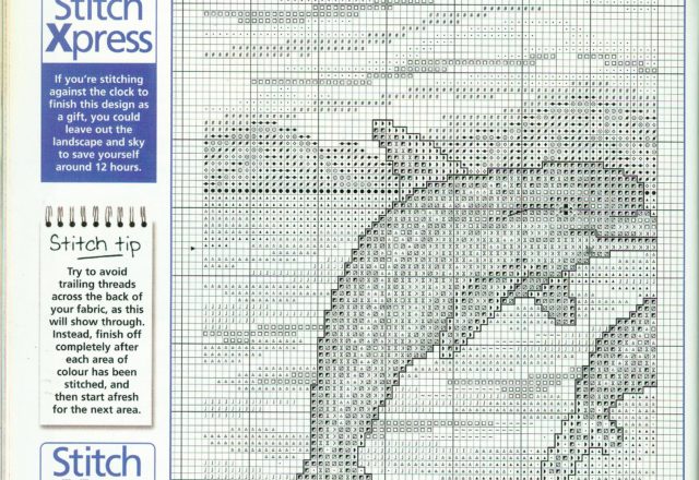 Two dolphins cross stitch pattern (2)